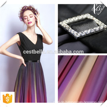 2016 Chic Elegant Chiffon Deep V Luxus Frauen Kleid bodenlangen Regenbogen Farbe Abendkleider für Großhandel